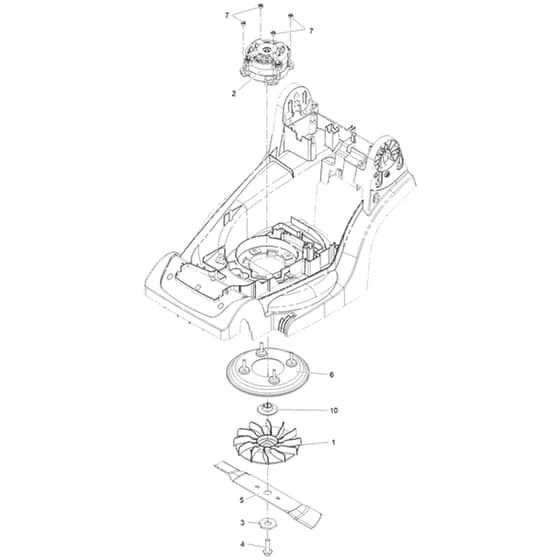 Hayter Hawk Hawk 36 - 553A (323000001 - 323999999) Motor and Blade Assy
