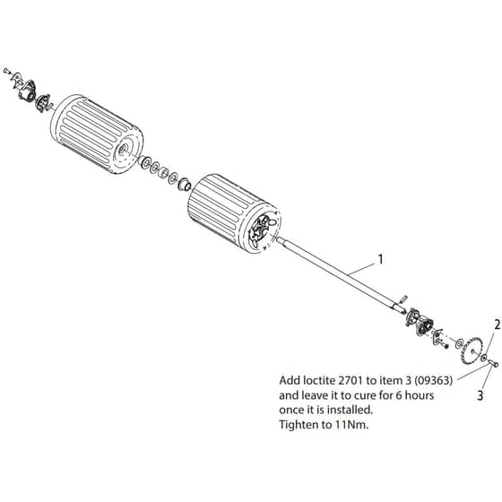 Hayter Harrier 41 - Roller Shaft Kit - 134-5402
