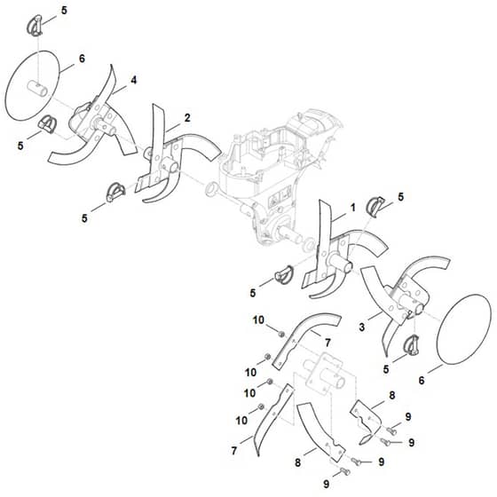 Viking HB445.0 R - Hoe Assy. - Parts Diagram