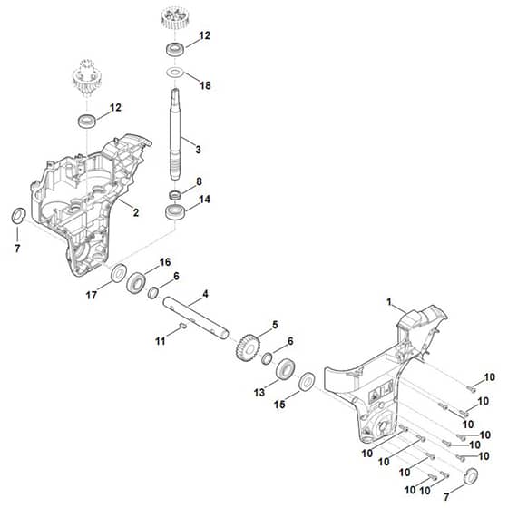Viking HB445.1 - Gear Head - Parts Diagram