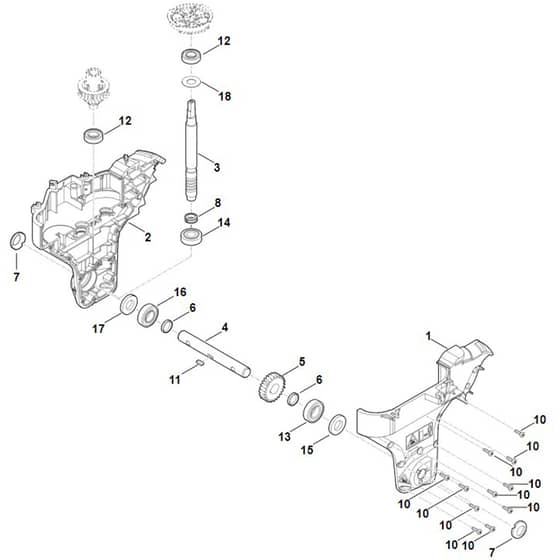 Viking HB445.1 R - Gear Head - Parts Diagram