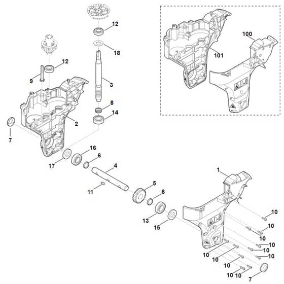 Viking HB585.0 - Gear Head - Parts Diagram