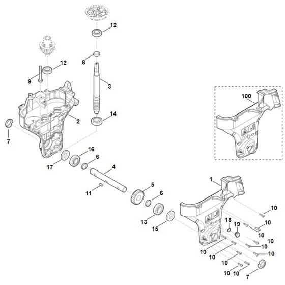 Viking HB585.1 - Gear Head - Parts Diagram