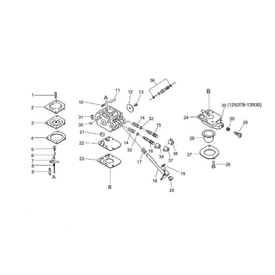 Carburettor (S/N 154915 to 36024180)