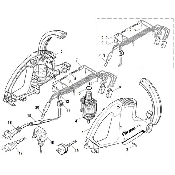 Viking HE450 - Housing, Electric Motor - Parts Diagram