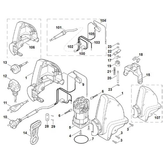 Viking HE700 - Housing, Electric Motor - Parts Diagram