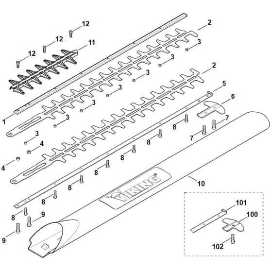 Viking HE815 - Cutter Bar - Parts Diagram