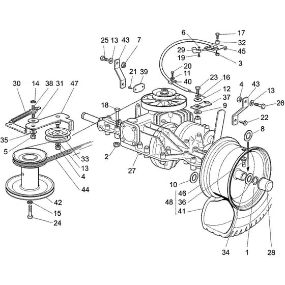 Honda HF1211-HE (88000001-899999) -  Transmission Group Diagram