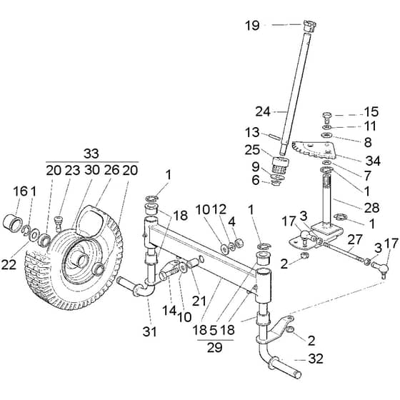 Honda HF1211K2-HE (8300001-8699999) -  Steering Group Diagram