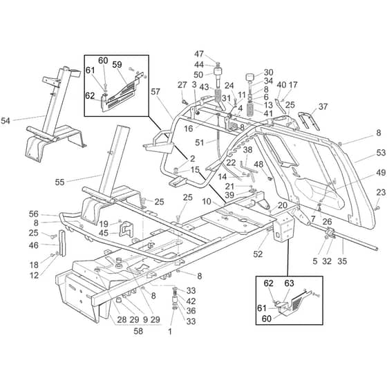 Honda HF1211K2-SE (1000001-1099999) -  Chassis Diagram