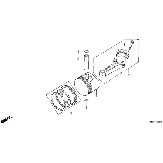 Honda HF1211K2-SE (1000001-1099999) -  Piston Diagram