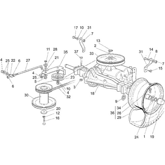 Honda HF1211K2-SE (1000001-1099999) -  Transmission Group Diagram