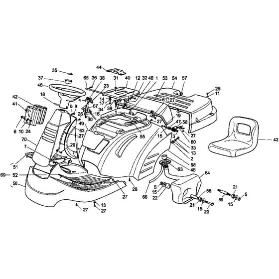 Honda HF1211K2-SE (1100001-1199999) -  Body Group Diagram