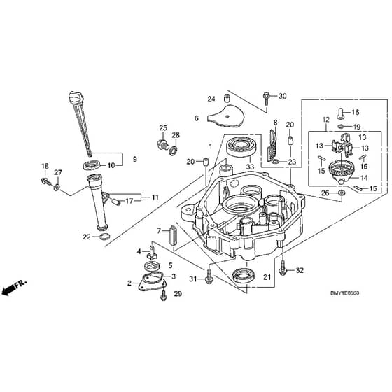 Honda HF1211K2-SE (1100001-1199999) -  Oil Pan Diagram