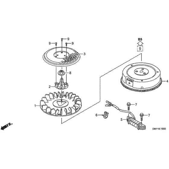 Honda HF1211K2-SE (2000001-2499999) -  Flywheel Diagram