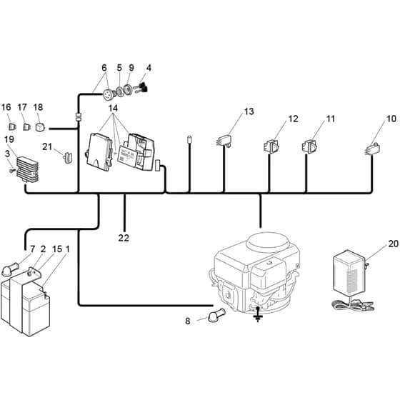 Honda HF1211K3-HE -  Electrical Parts Group Diagram