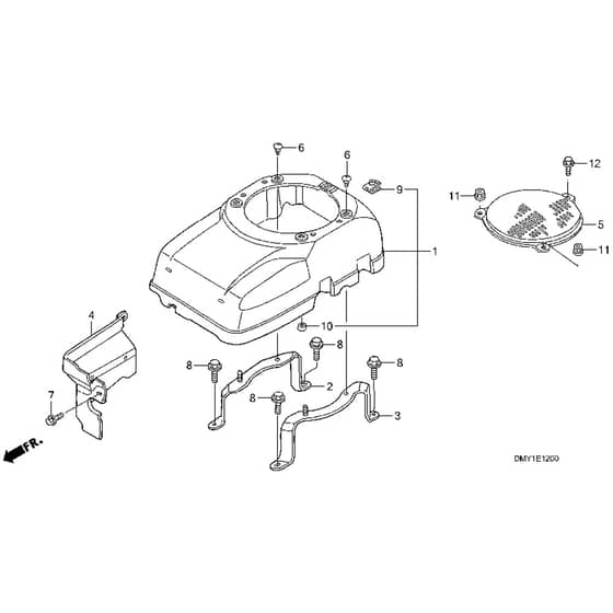 Honda HF1211K3-HE -  Fan Cover Diagram
