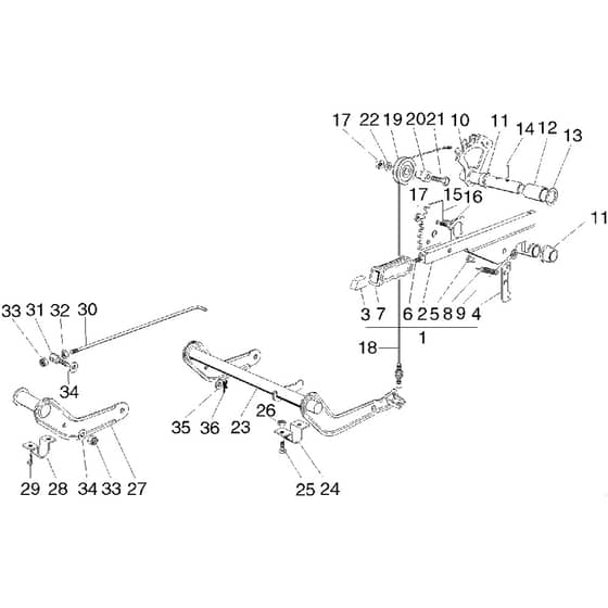 Honda HF2113-HE -  Cutting Plate Lifting Diagram