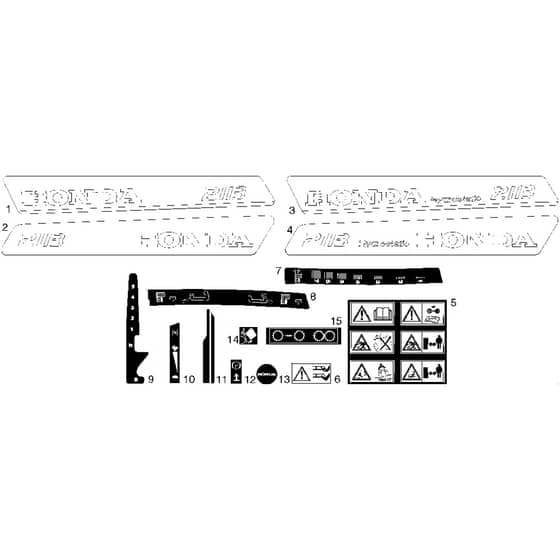 Honda HF2113-HE -  Labels Diagram