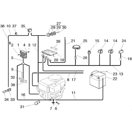 Honda HF2113-SE -  Electrical Parts Group Diagram