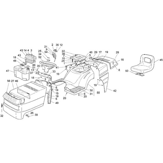 Honda HF2114K1-HE -  Body Group Diagram