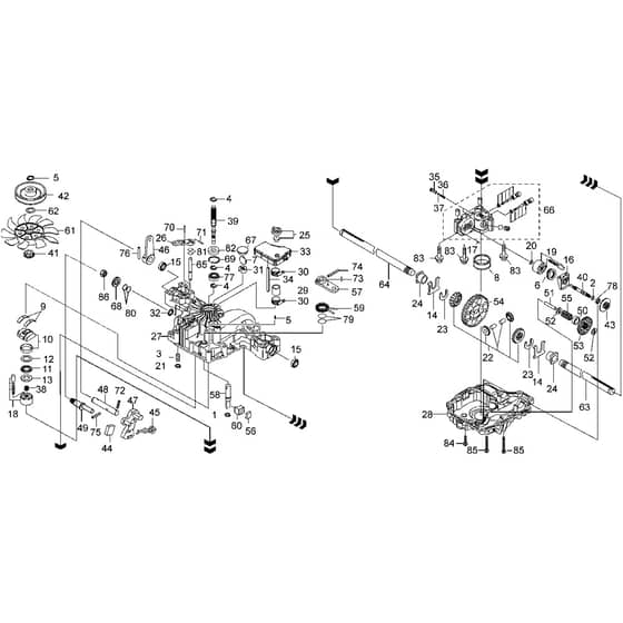 Honda HF2114K1-HE -  Transmission Group (2) Diagram
