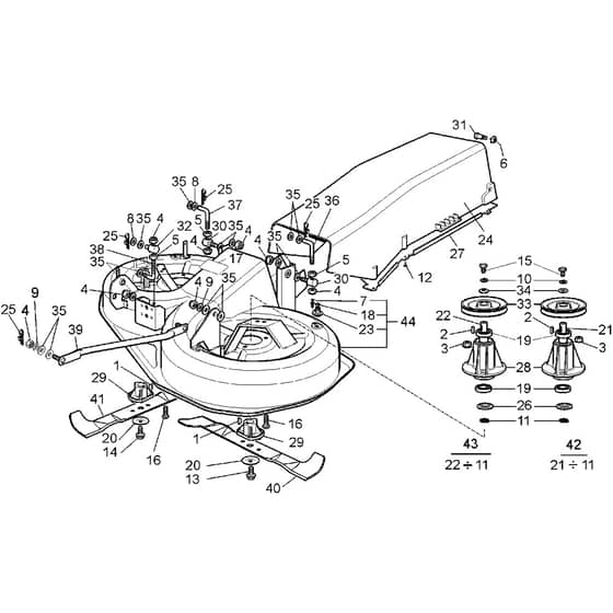 Honda HF2114K2-HE -  Cutting Plate (2) Diagram