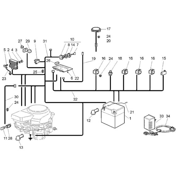 Honda HF2114K2-HE -  Electrical Parts Group (SE) Diagram
