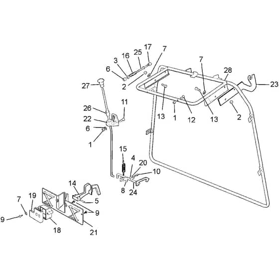 Honda HF2114K2-SE -  Fixed Grass Catcher Group Diagram