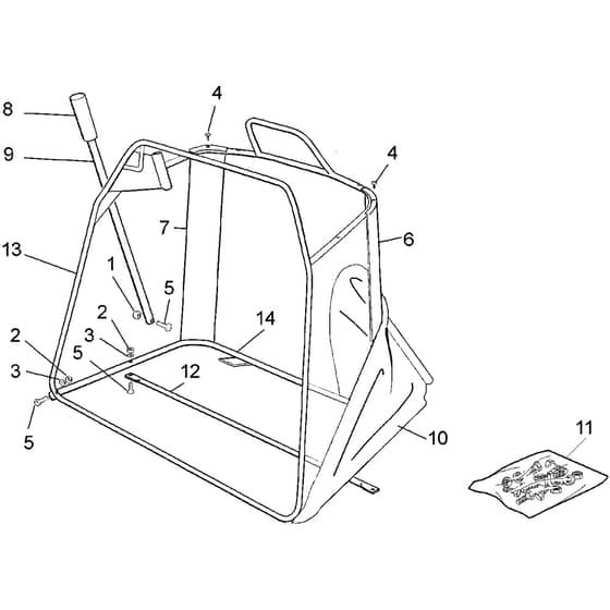 Honda HF2114K2-SE -  Mobile Grass Catcher Group Diagram