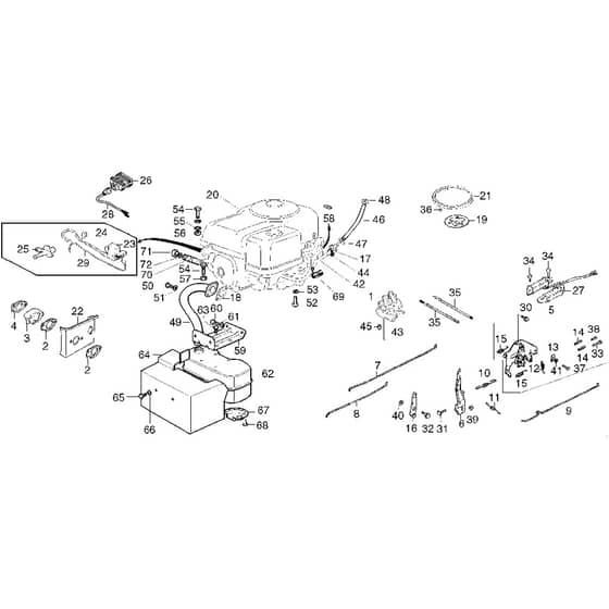 Honda HF2213K2-H (8700001-8999999) -  Engines (GXV390 DCA) Diagram