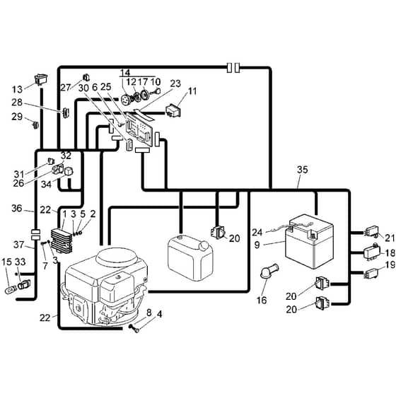 Honda HF2213K3-HE -  Electrical Parts Group Diagram