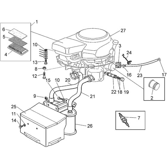 Honda HF2216-HE -  Engine (GCV530 CEE9) Diagram