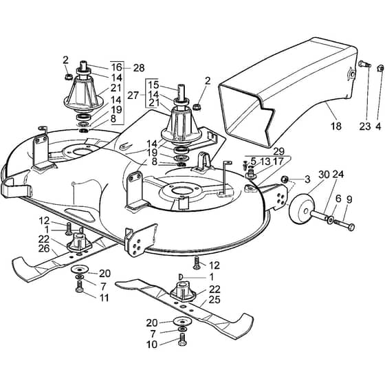 Honda HF2216K1-HE -  Cutting Plate (1) Diagram