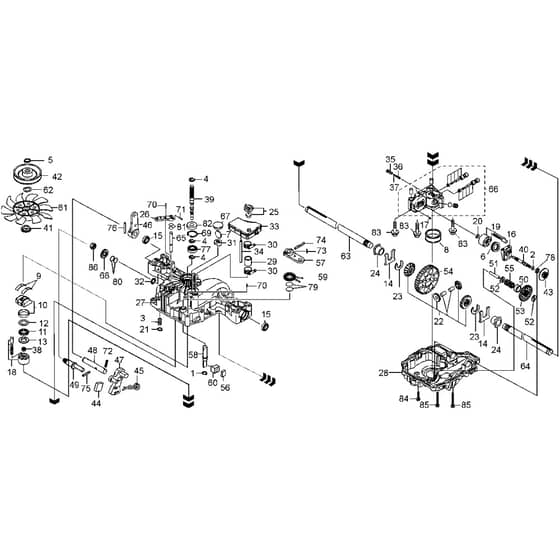 Honda HF2216K1-HE -  Transmission Group Diagram