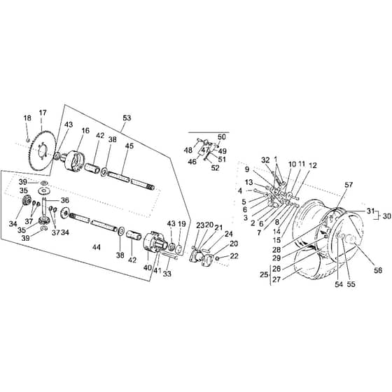 Honda HF2218K1-SE -  Differential Diagram
