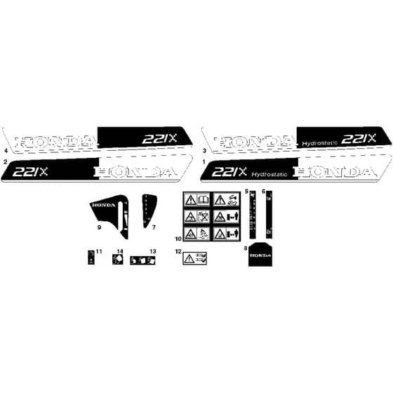 Honda HF2218K1-SL -  Labels Diagram
