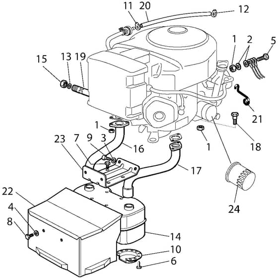 Honda HF2218K2-HL -  Engines (GXV610K1 QYF4) Diagram