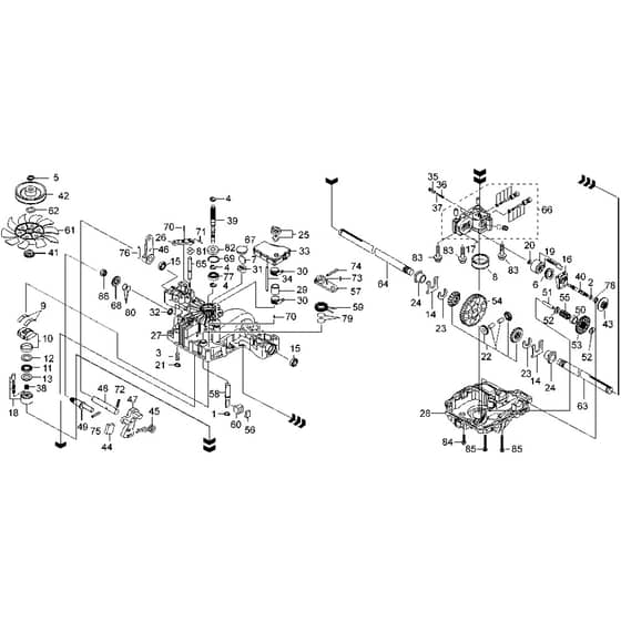 Honda HF2218K2-HL -  Transmission Group Diagram