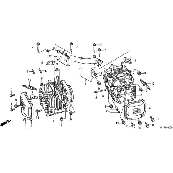 Honda HF2315-HMEA -  Cylinder Diagram