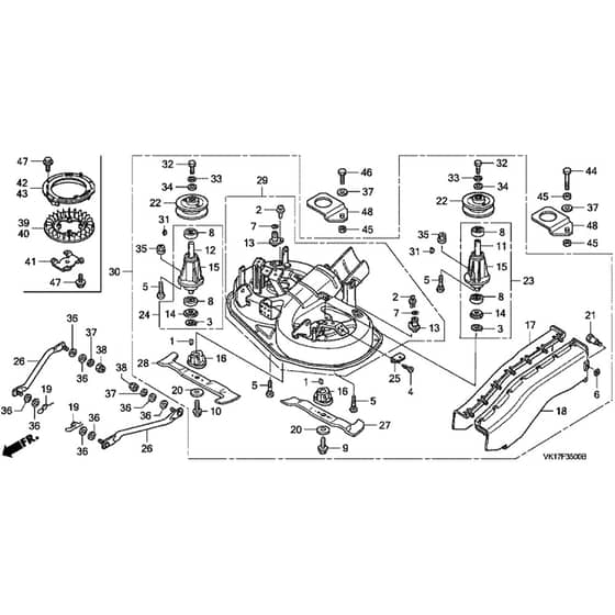 Honda HF2315K1-HME -  Cutting Housing Diagram
