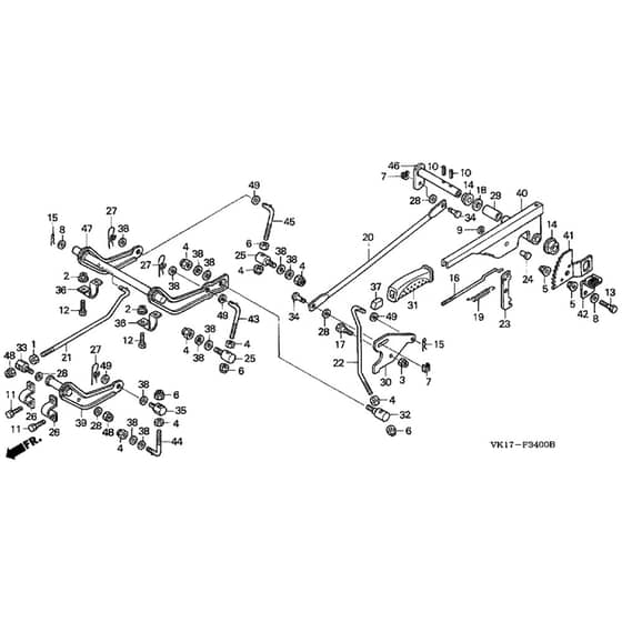 Honda HF2315K1-SBEA -  Cutting Plate Lifting Diagram