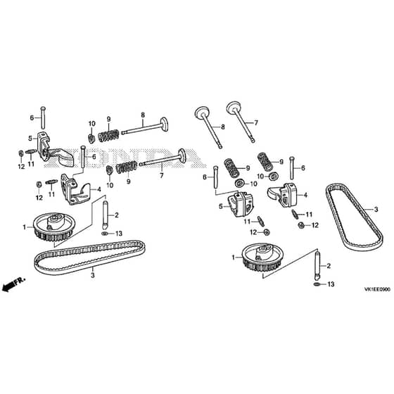 Honda HF2315K2-SBE -  Camshaft Diagram
