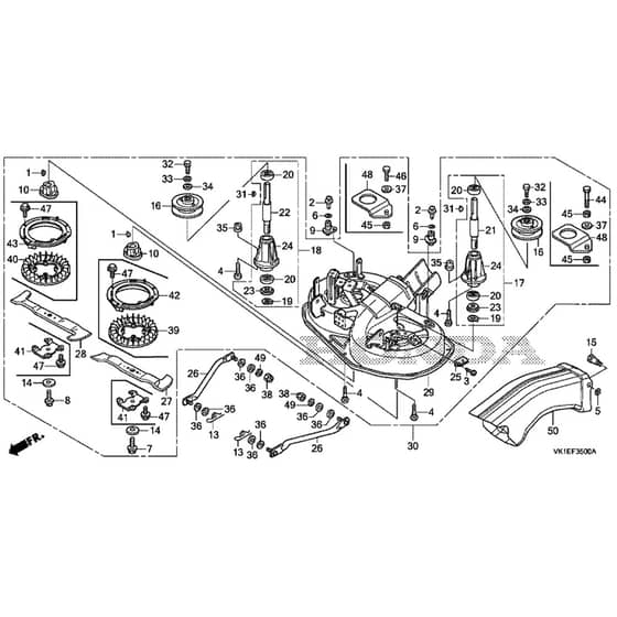 Honda HF2315K2-SBE -  Cutting Housing Diagram
