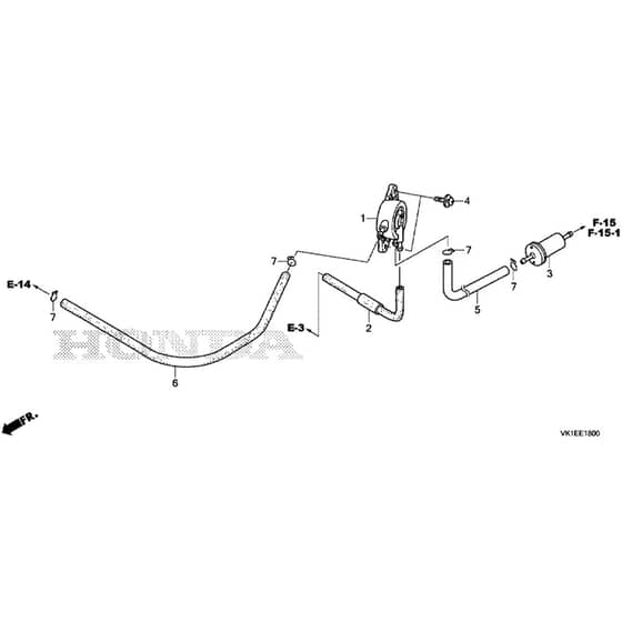Honda HF2315K2-SBE -  Fuel Pump Diagram