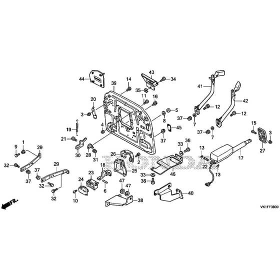 Honda HF2315K3-HME -  Grass Catcher Frame Diagram