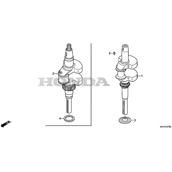 Honda HF2315K3-SBE -  Crankshaft Diagram