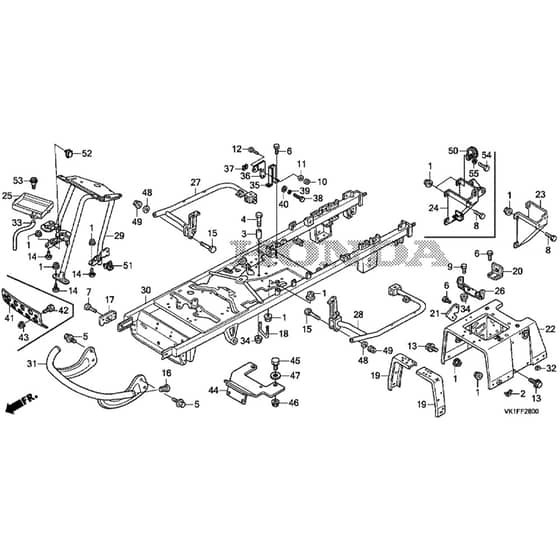Honda HF2315K3-SBE -  Frame Diagram