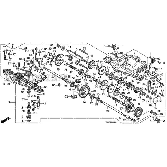 Honda HF2315K3-SBE -  Transmission Diagram
