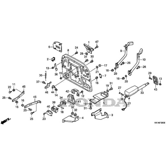Honda HF2317-HME -  Grass Catcher Frame Diagram